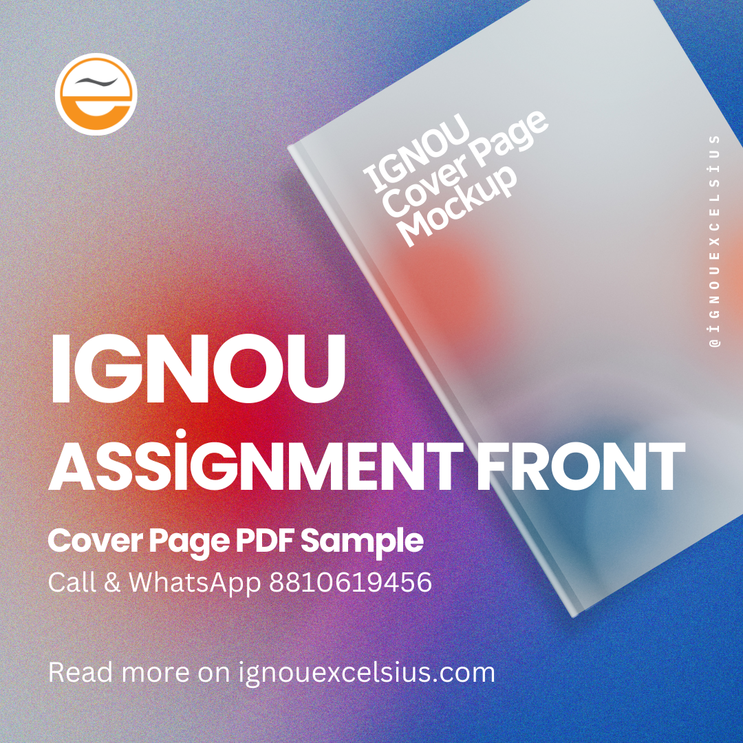 IGNOU Assignment Front / Cover Page PDF Sample