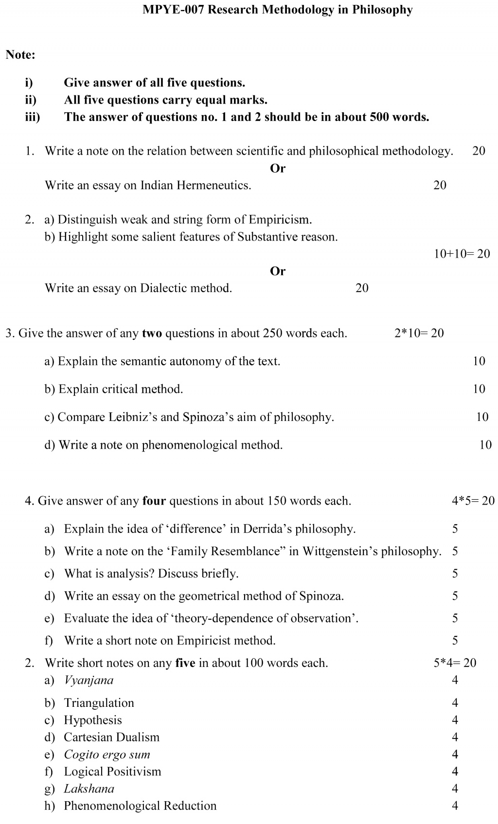 IGNOU MPYE-07 - Research Methodology in Philosophy Latest Solved Assignment-December 2022 - June 2023