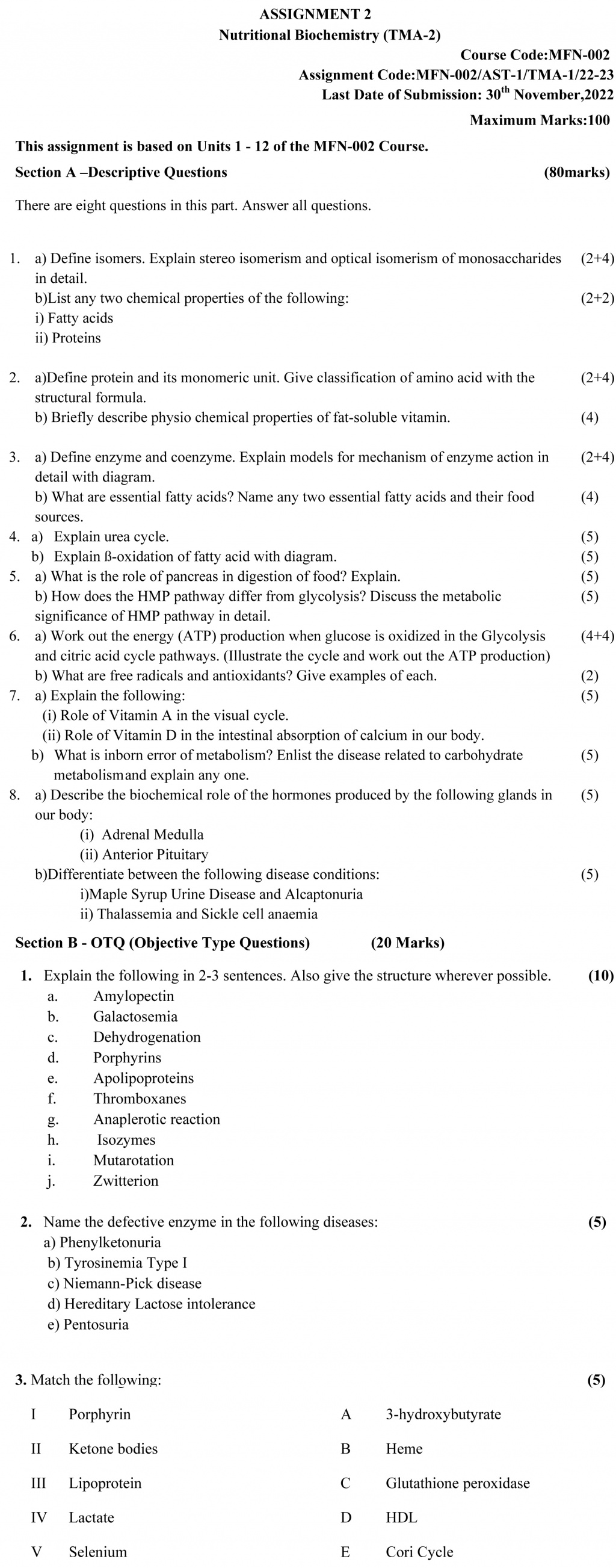 MFN-02 - Nutritional Biochemistry,-July 2022 – January 2023