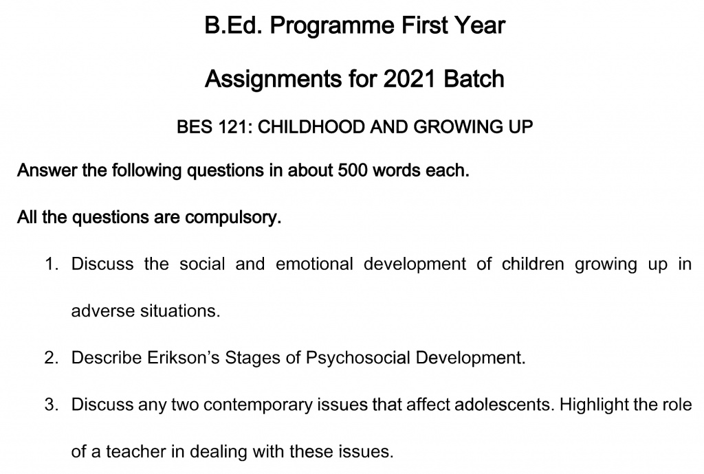 BES-121 - Childhood and Growing Up-January 2021 - July 2021