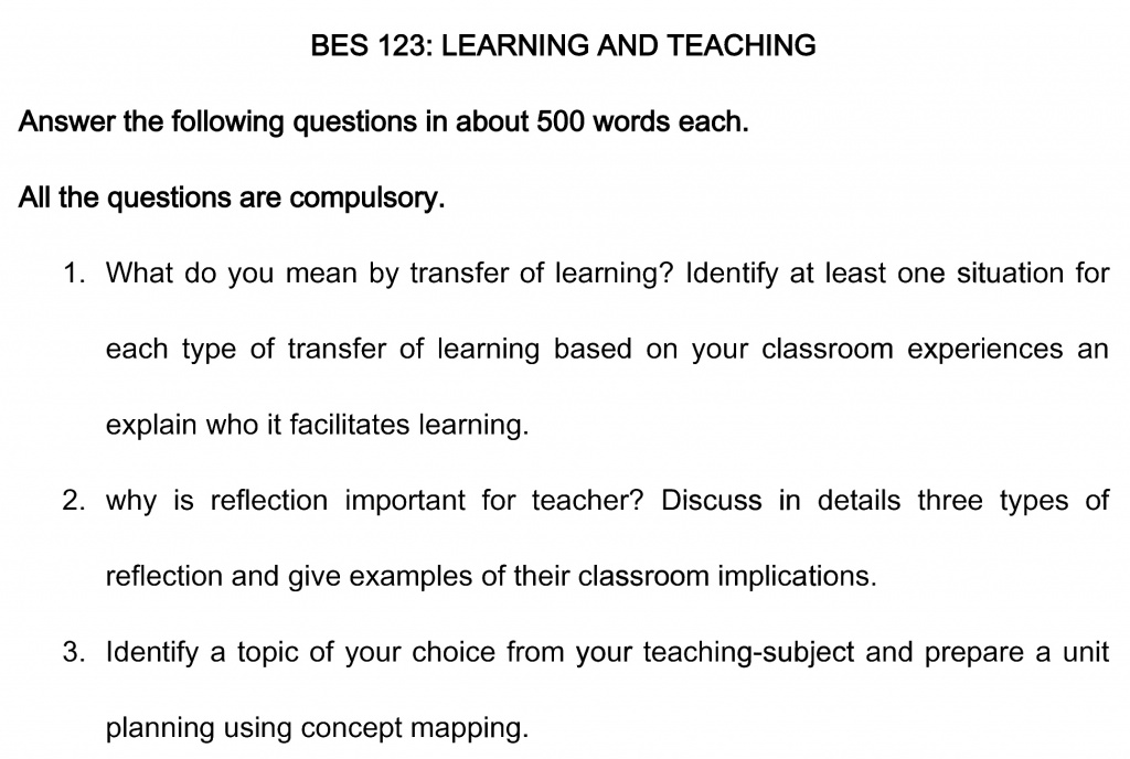 BES-123 - Learning and Teaching-January 2021 - July 2021