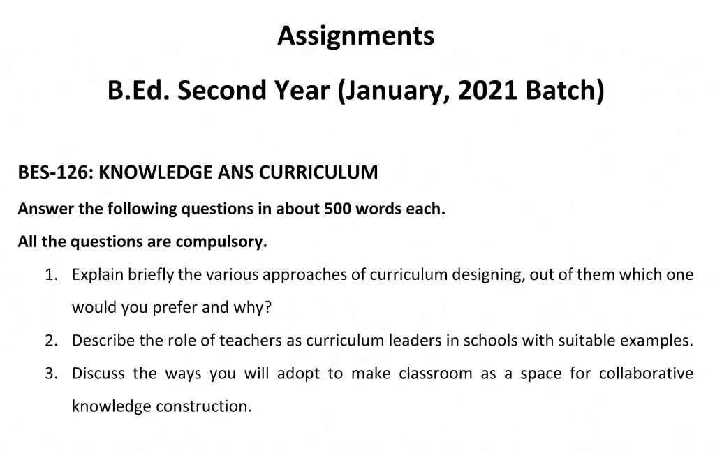 BES-126 - Knowledge and Curriculum-January 2021 - July 2021