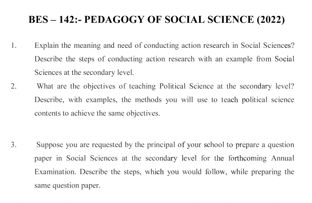 IGNOU BES-142 - Pedagogy of Science, Latest Solved Assignment-January 2022