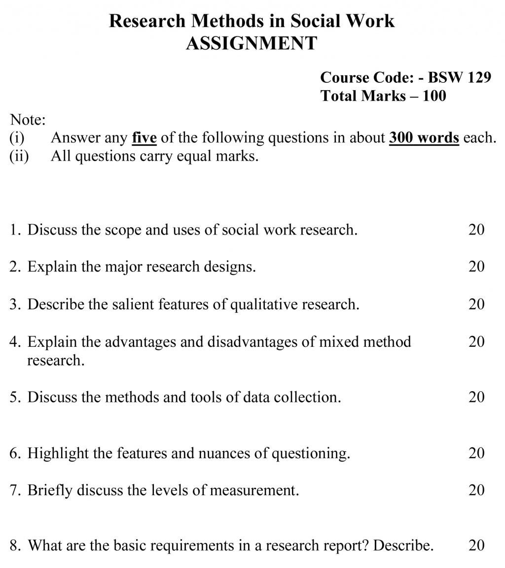 IGNOU BSW-129 - Research Methods in Social Work Latest Solved Assignment-July 2022 – January 2023