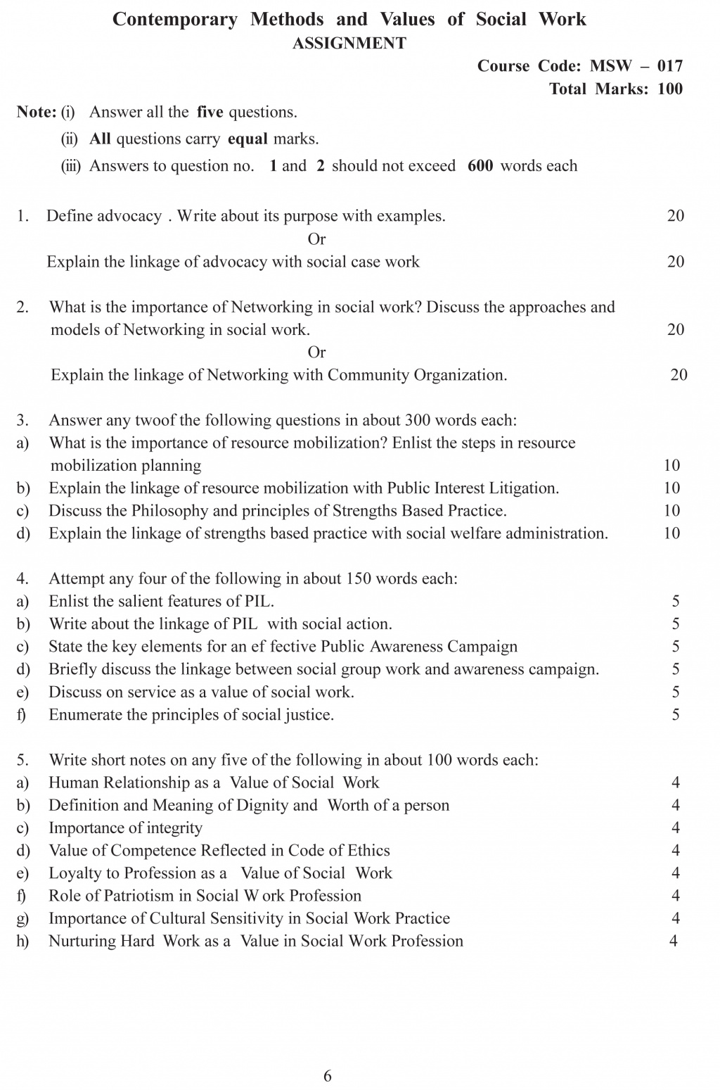 IGNOU MSW-17 - Contemporary Methods and Values of Social Work, Latest Solved Assignment-July 2022 – January 2023