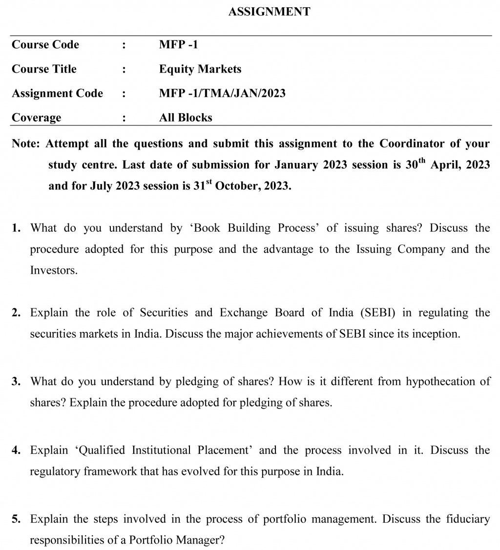 MFP-01 - Equity Markets-January 2023 - July 2023