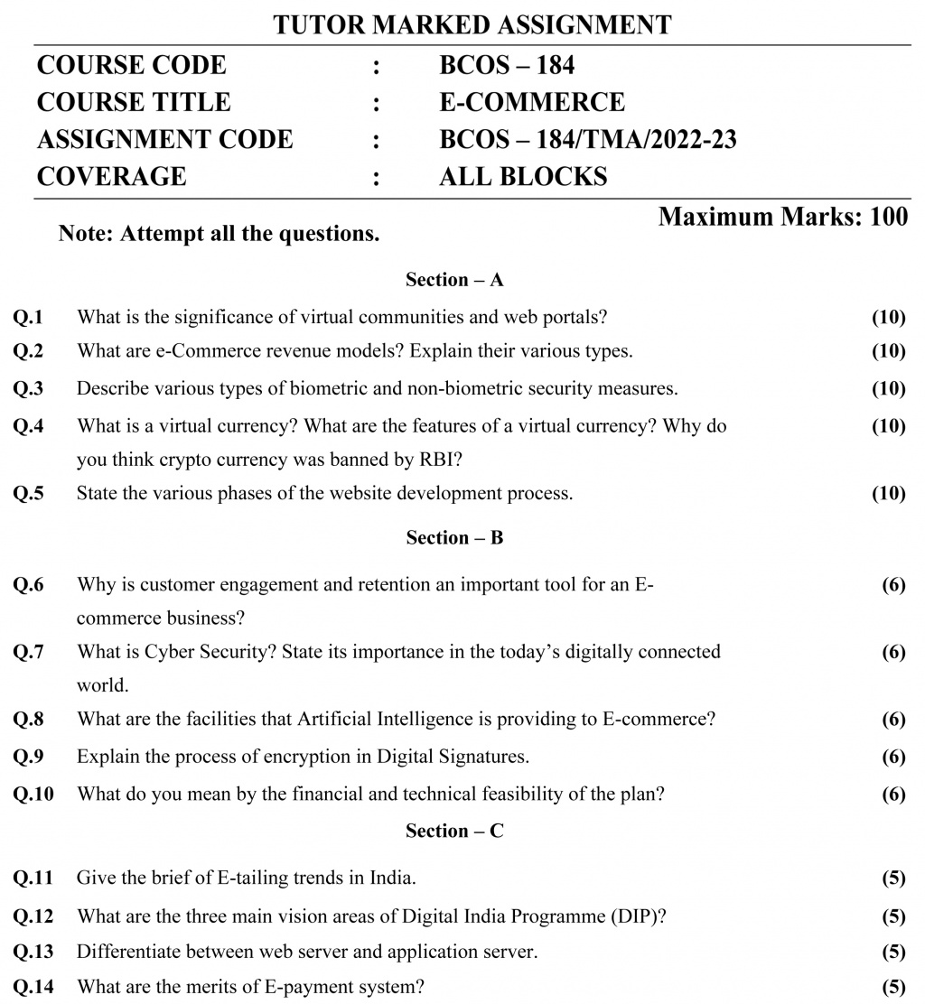 BCOS-184 - E-Commerce-January 2023 - December 2023