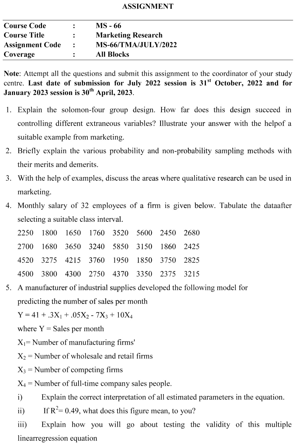 IGNOU MS-66 - Marketing Research Latest Solved Assignment-July 2022 - January 2023