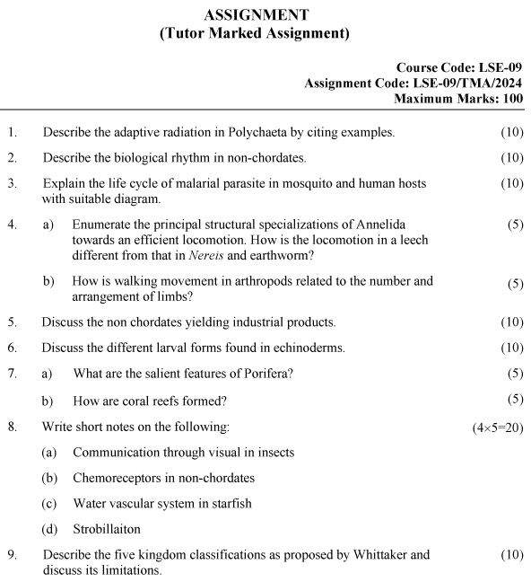 LSE-09 - Animal Diversity-I-January 2024 - December 2024