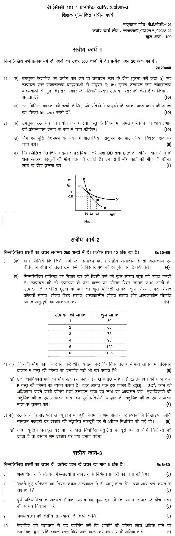 IGNOU BECC-101 - Introductory Microeconomics, Latest Solved Assignment-July 2022 - January 2023