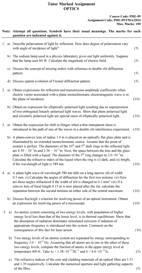 PHE-09 - Optics-January 2024 - December 2024