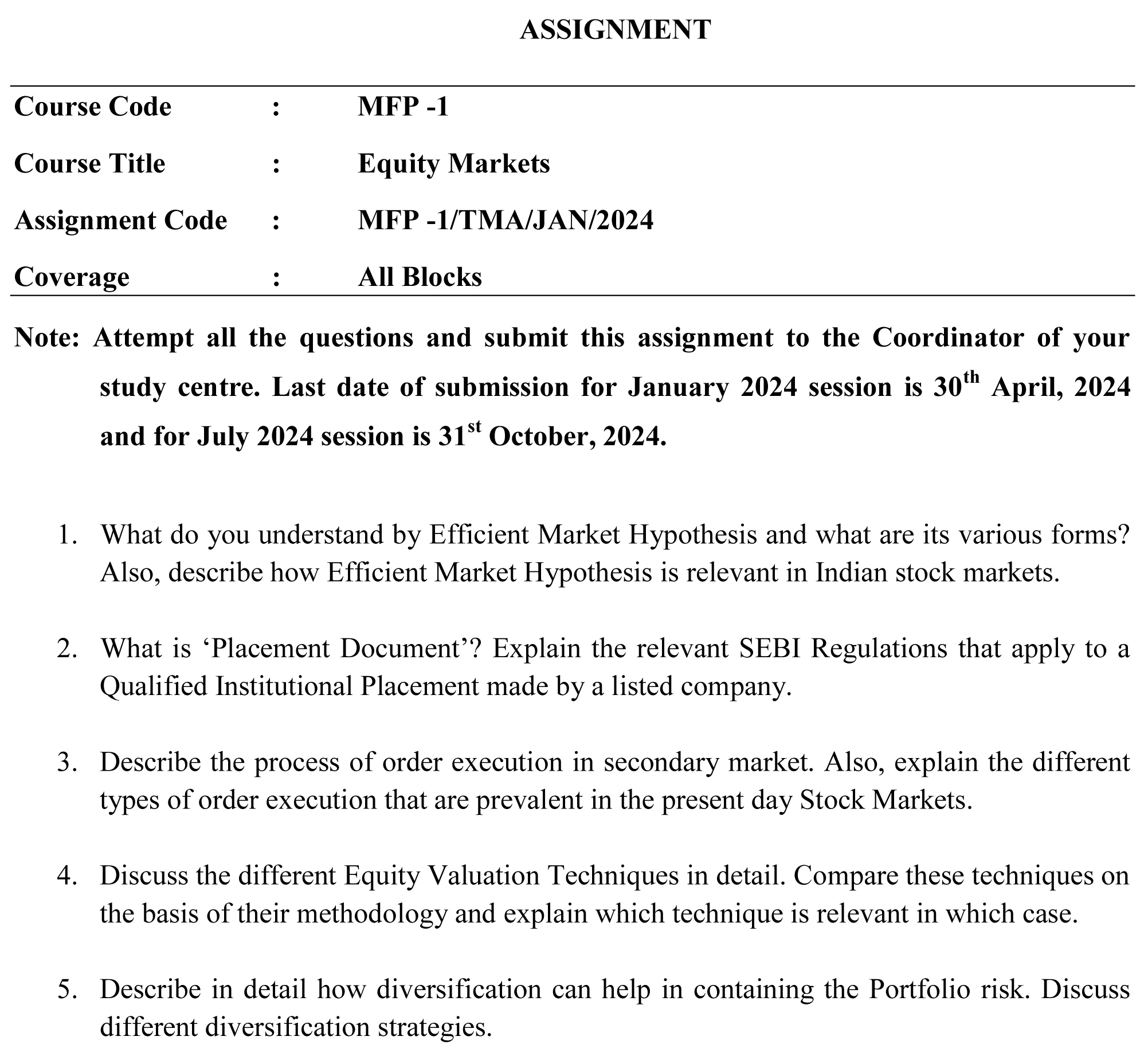 MFP-01 - Equity Markets-January 2024 - July 2024