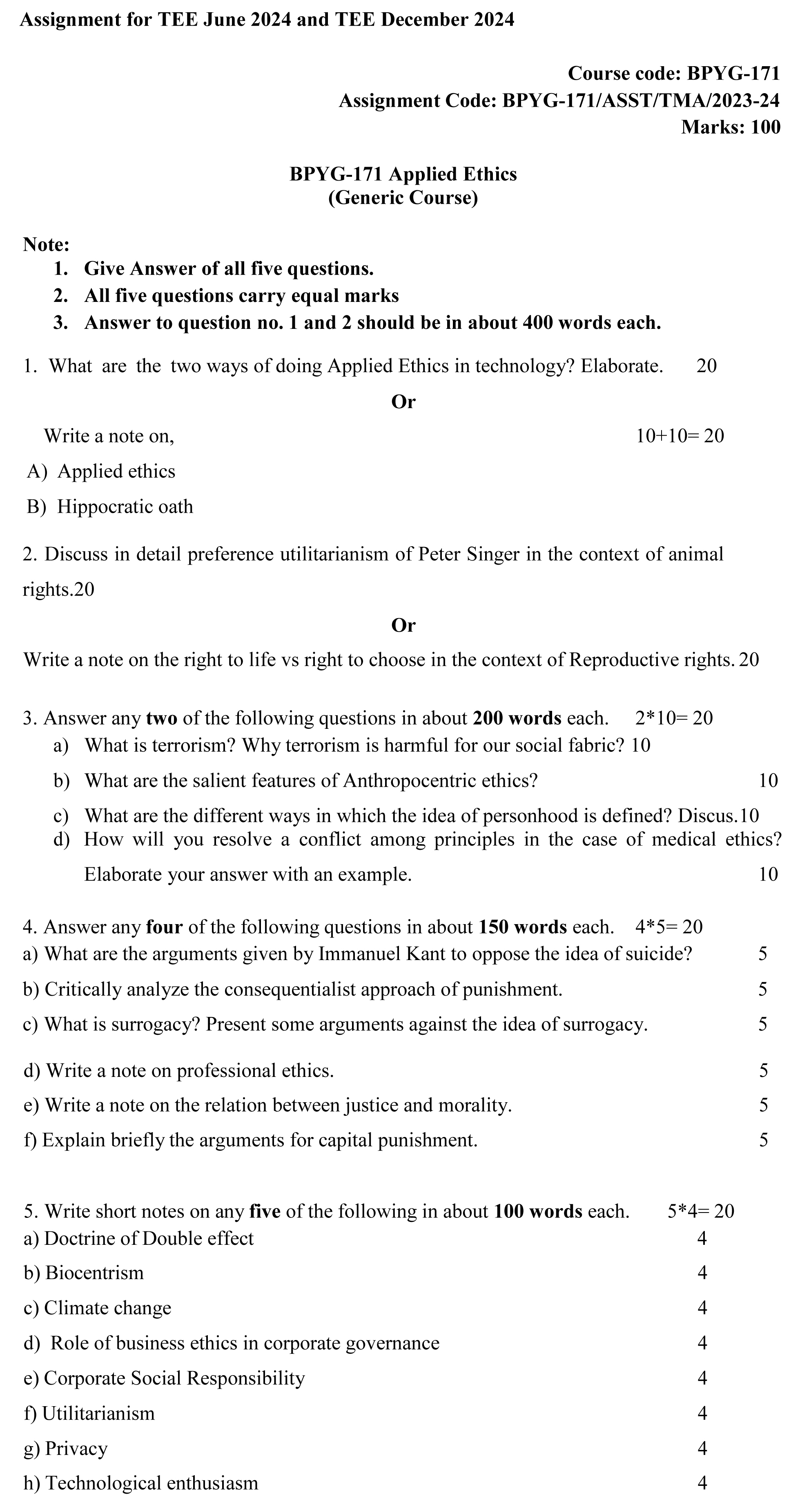 BPYG-171 - Applied Ethics-June 2024 - December 2024