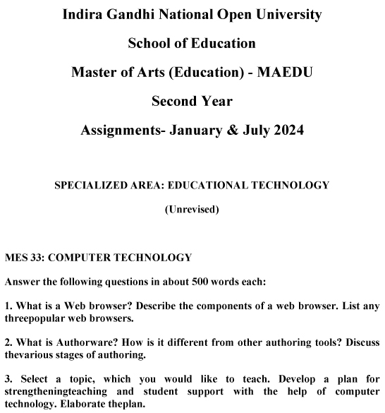 MES-33 - Computer Technology-January 2024 - July 2024