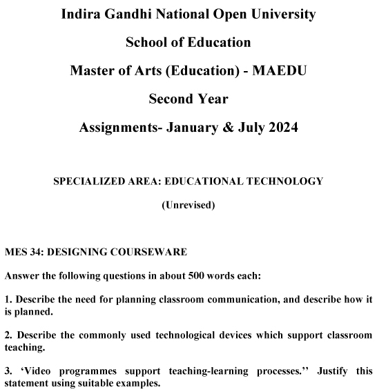 MES-34 - Designing Courseware-January 2024 - July 2024