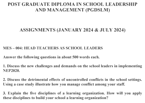 MES-04 - Head Teachers as School Leaders-January 2024 - July 2024