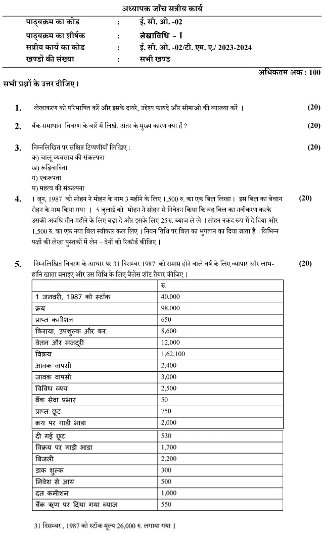 ECO-02 - Accountancy-I-July 2023 - January 2024