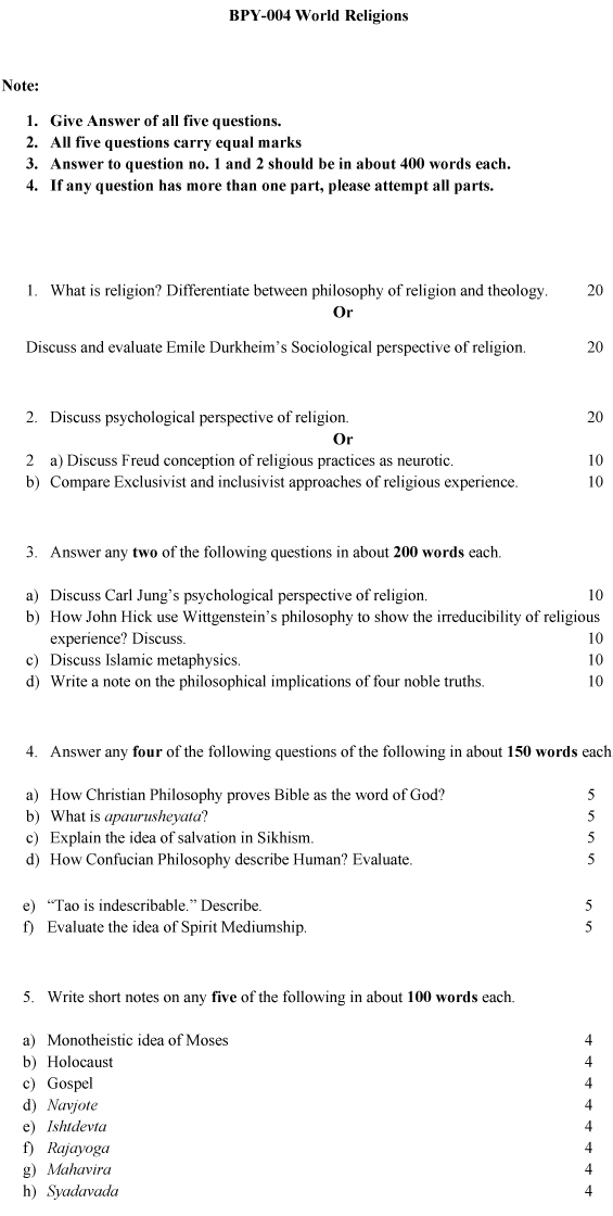 BPY-04 - Religions of the World-December 2023 - June 2024