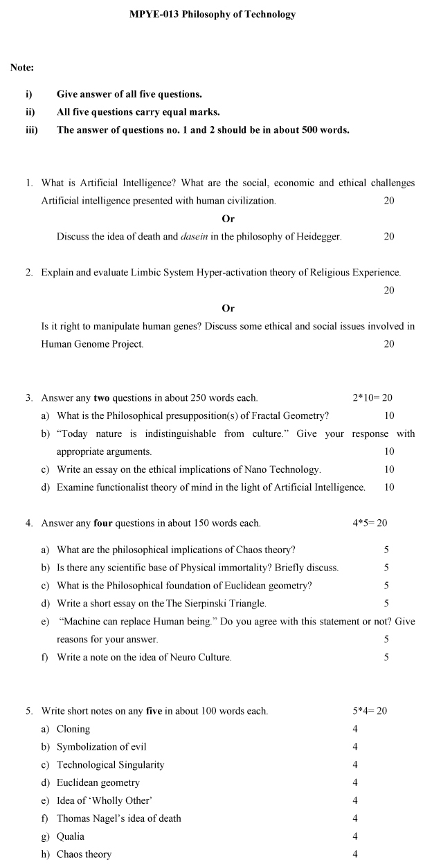 IGNOU MPYE-13 - Philosophy of Technology Latest Solved Assignment-December-2023-June-2024