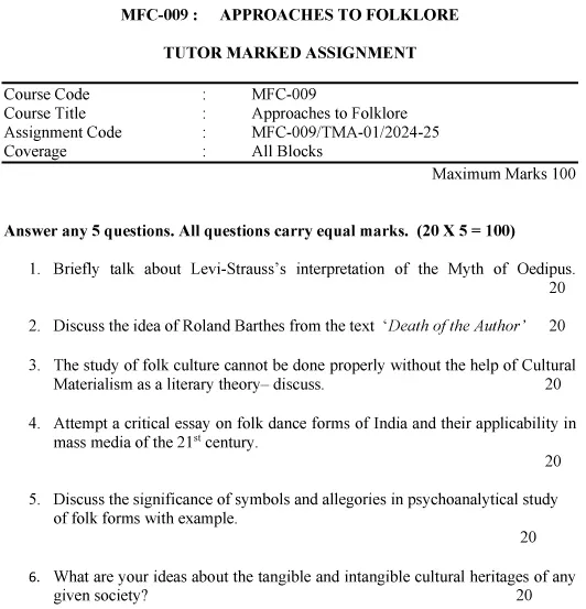 MFC-09 - Approaches to Folklore-July 2024 - January 2025