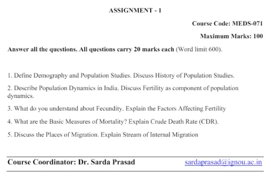 MEDS-71 - Introduction to Population Studies-January 2024 - July 2024