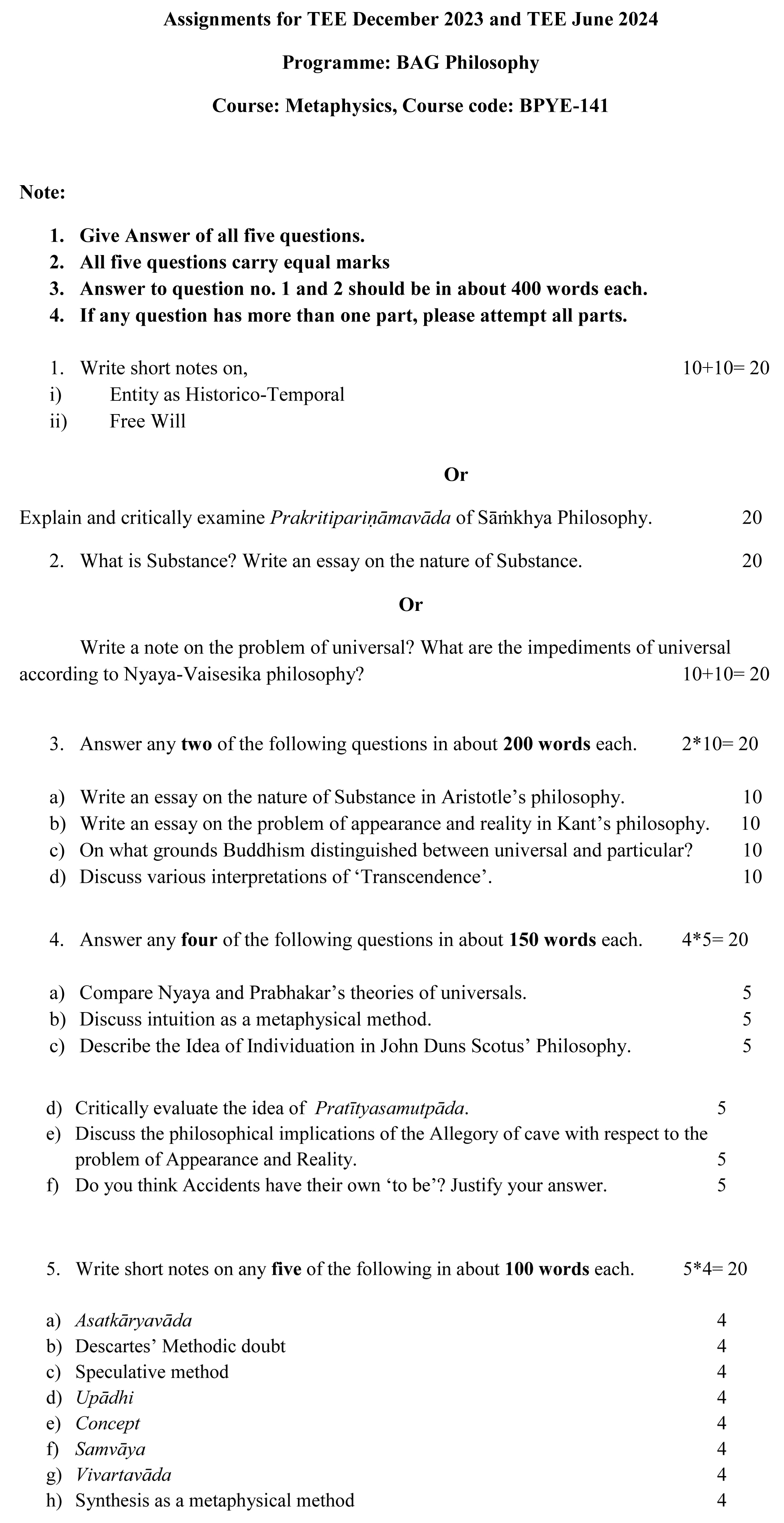 IGNOU BPYE-142 - Social and Political Philosophy  Latest Solved Assignment-December 2023 - June 2024