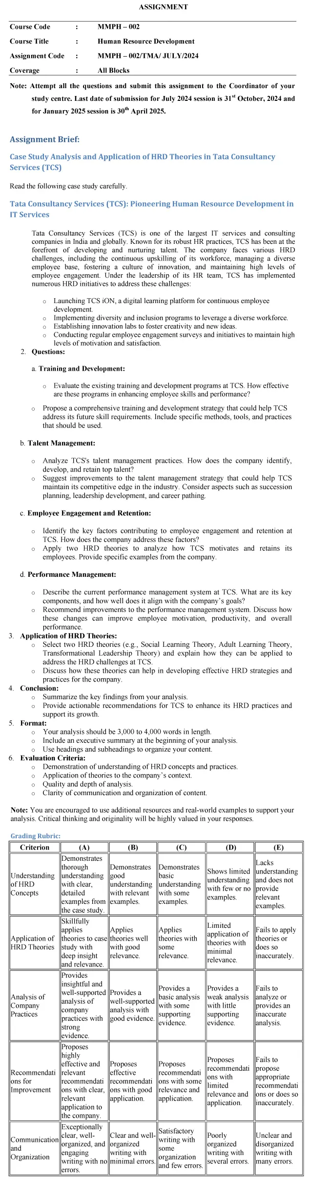 MMPH-02 - Human Resources Development-July 2024 - January 2025