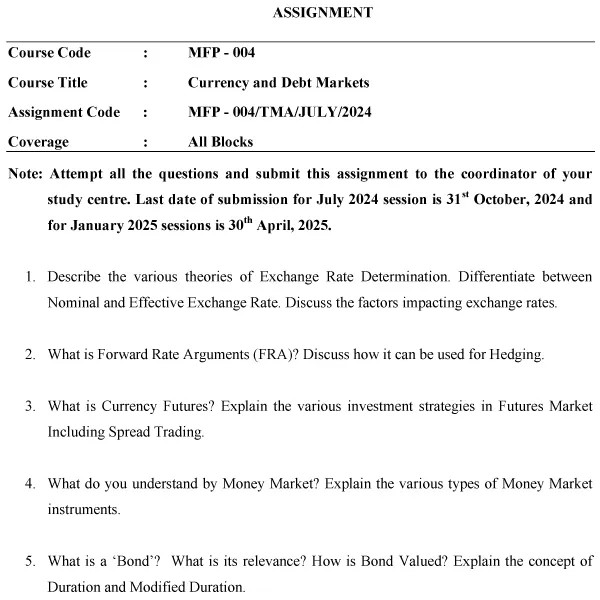 MFP-04 - Currency and Debt Markets-July 2024 - January 2025