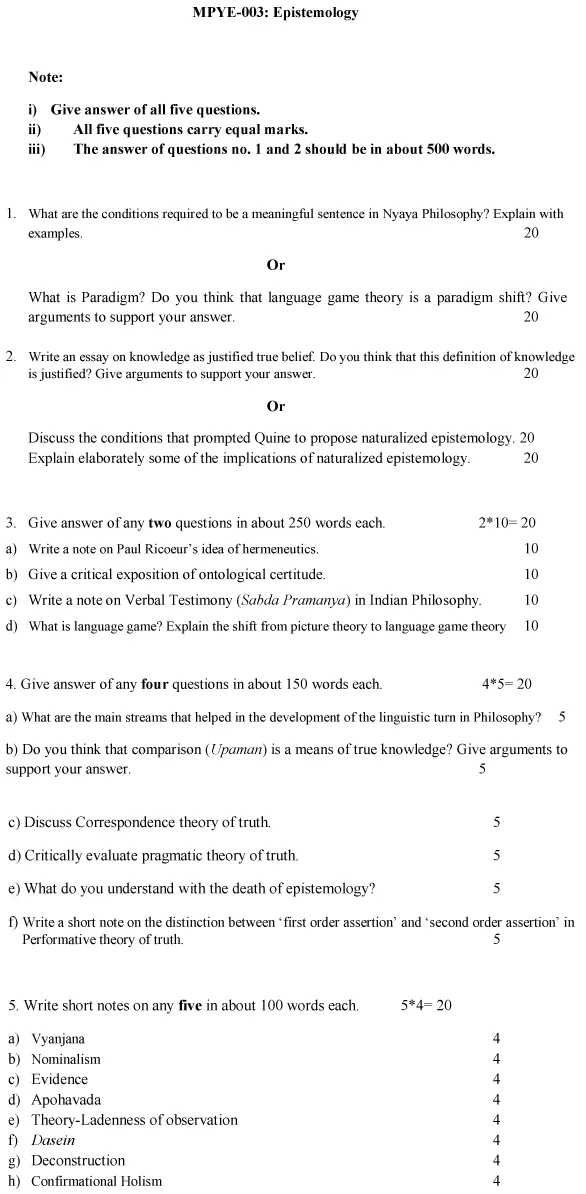 MPYE-03 - Epistemology-July 2024 - January 2025