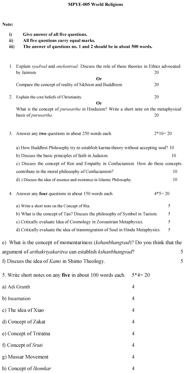 MPYE-05 - World Religions-July 2024 - January 2025