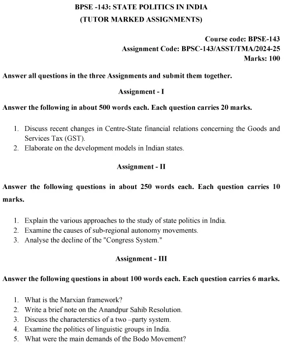 IGNOU BPSE143 English 202425 Solved Assignment ignouexcelsius