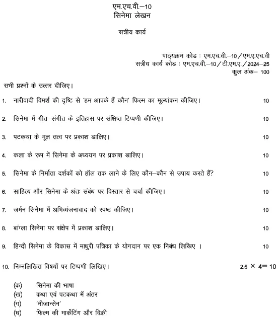 MHV-10 - Cinema Lekhan-July 2024 - January 2025