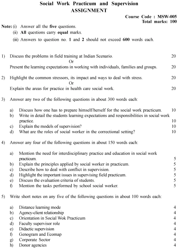 MSW-05 - Social Work Practicum and Supervision-July 2024 - January 2025