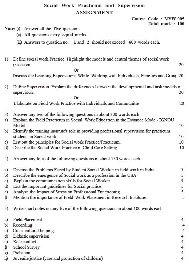 MSW-05 - Social Work Practicum and Supervision-July 2023 - January 2024