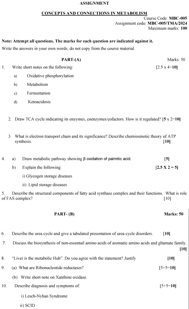 MBC-05 - Concepts and connections in metabolism (Core)-January 2024 - December 2024