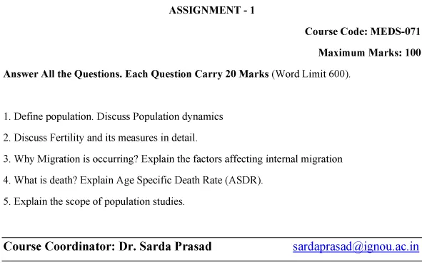 MEDS-71 - Introduction to Population Studies-July 2024 - January 2025