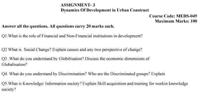 MEDS-49 - Dynamics of Development in Urban Construct-July 2024 - January 2025