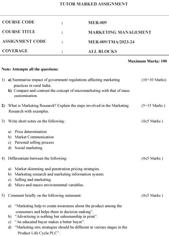 MER-09 - Marketing Management-July 2023 - January 2024