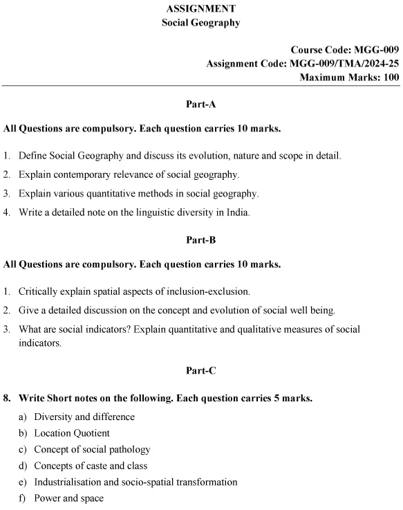 MGG-09 - Social Geography-July 2024 - June 2025