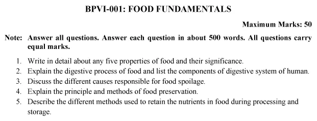 BPVI-01 - Food Fundamentals-July 2024 - January 2025