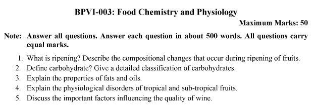 BPVI-03 - Food Chemistry and Physiology-July 2024 - January 2025