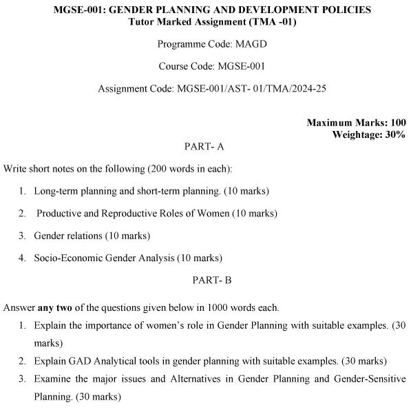 MGSE-01 - Gender Planning and Development Policies-July 2024 - January 2025