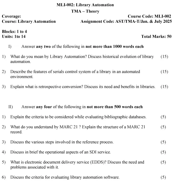 MLI-2 - Library Automation-January 2025 - July 2025