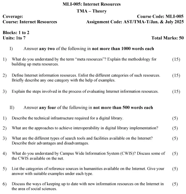 MLI-5 - Internet Resources-January 2025 - July 2025