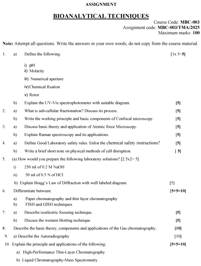 MBC-03 - Bioanalytical Techniques (Core)-January 2025 - December 2025