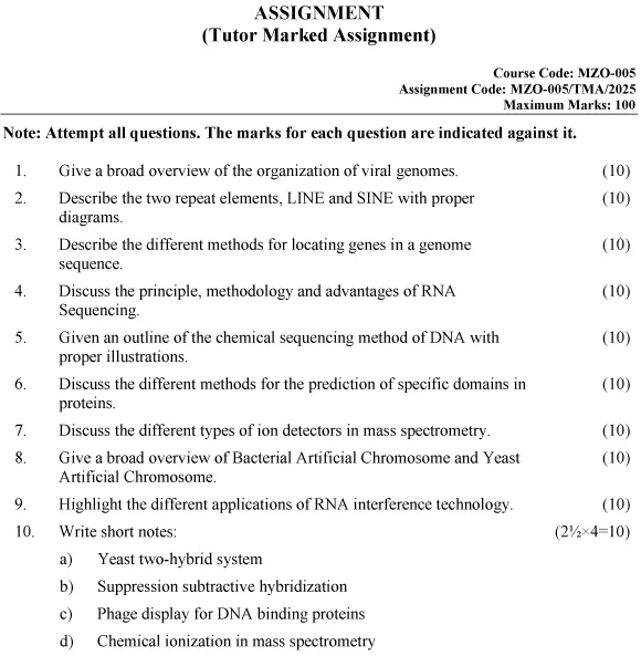 MZO-05 - Genomics and Proteomics (Core)-January 2025 - December 2025