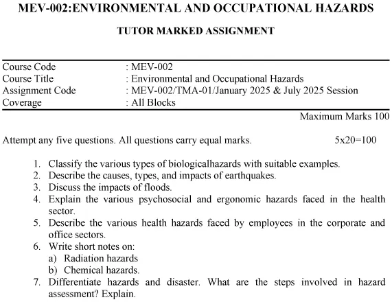 MEV-02 - Environmental and Occupational Hazards-January 2025- July 2025