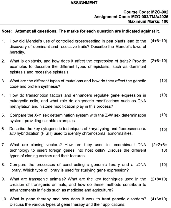 MZO-02 - Genetics and Animal Biotechnology (Core)-January 2025 - December 2025