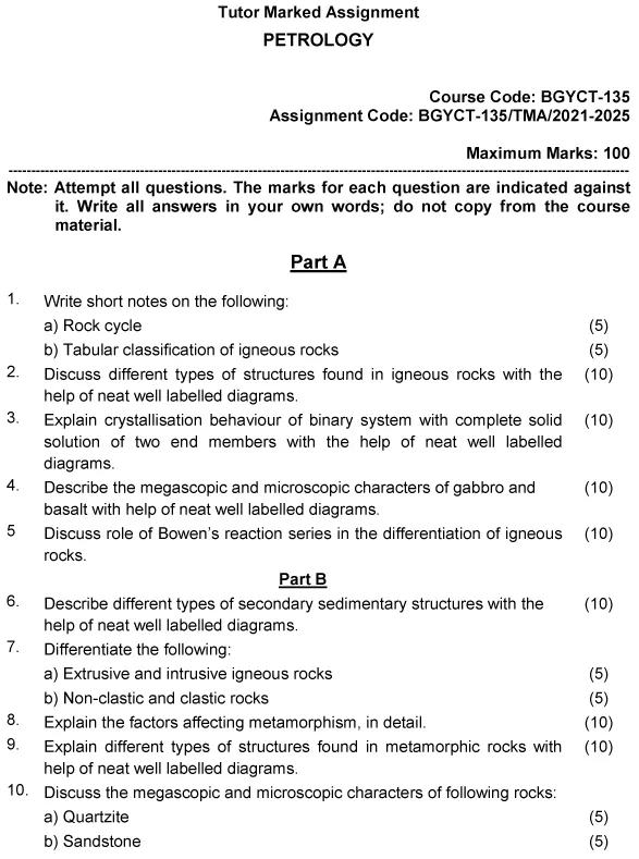 BGYCT-135 - Petrology-January 2025 - December 2025