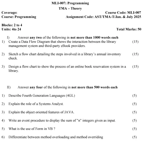 MLI-7 - Programming-January 2025- July 2025